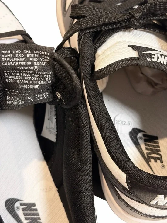 NIKE new 2021 Panda Dunk Low Retro Black White Sneakers - M US7 / W US8.5 - Picture 10 of 16